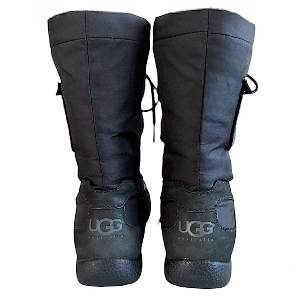 Ugg Waterproof Lace Up Boots Sherpa Lined Suede
